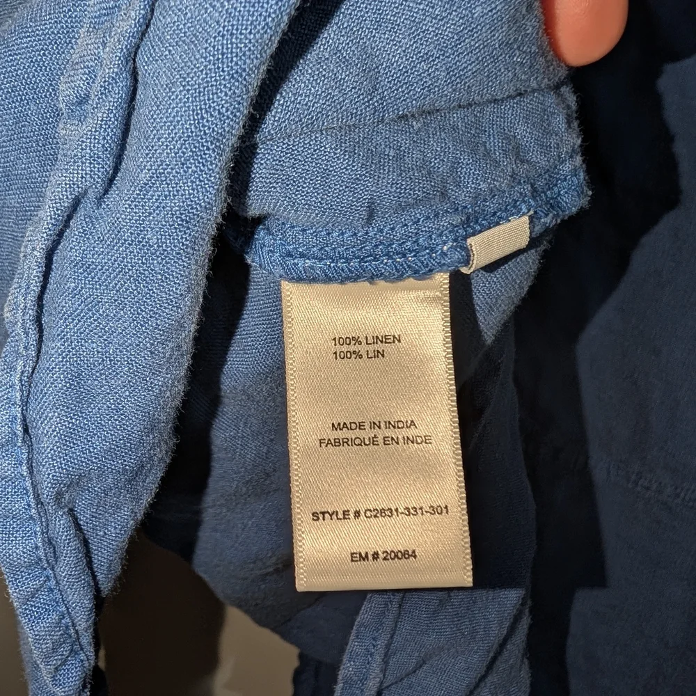 Women's Blue Button Down - Large - Picture 4 of 4